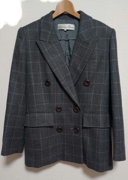 Christian Dior Tailored Jacket Asian fit L US size M Gray Authentic