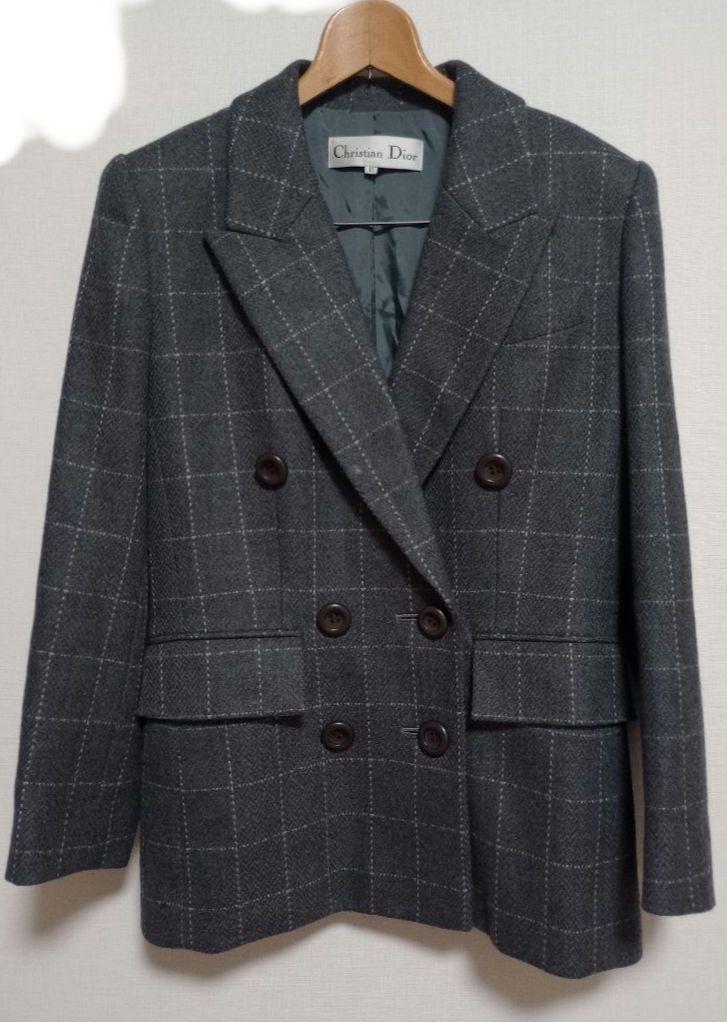 Christian Dior Tailored Jacket Asian fit L US size M Gray Authentic
