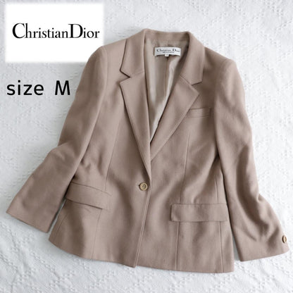 Christian Dior Tailored Jacket Asian fit M US size S Wool Light Brown Authentic