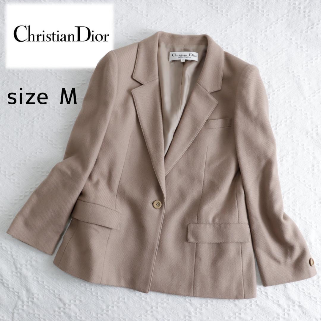 Christian Dior Tailored Jacket Asian fit M US size S Wool Light Brown Authentic