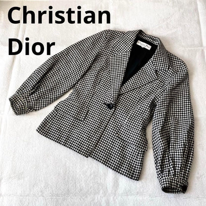 Christian Dior Tailored Jacket Asian fit M US size S White Black Authentic