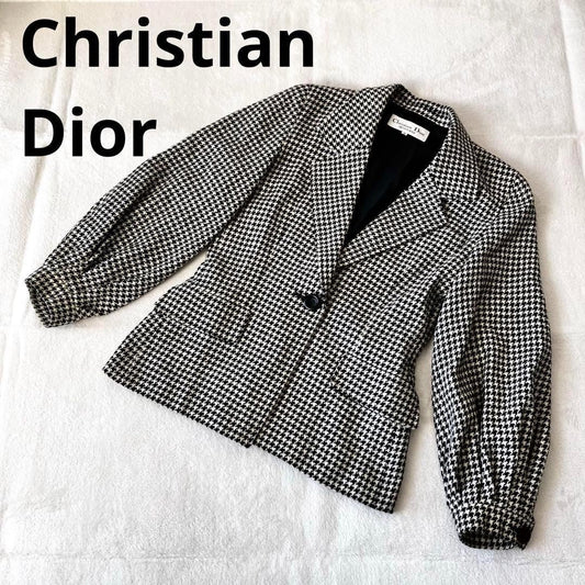 Christian Dior Tailored Jacket Asian fit M US size S White Black Authentic