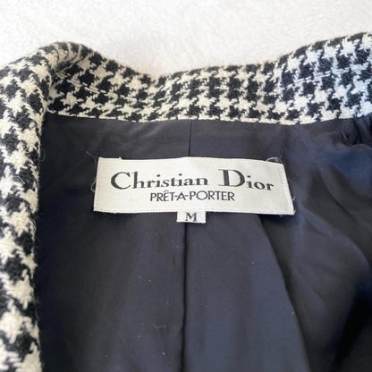 Christian Dior Tailored Jacket Asian fit M US size S White Black Authentic
