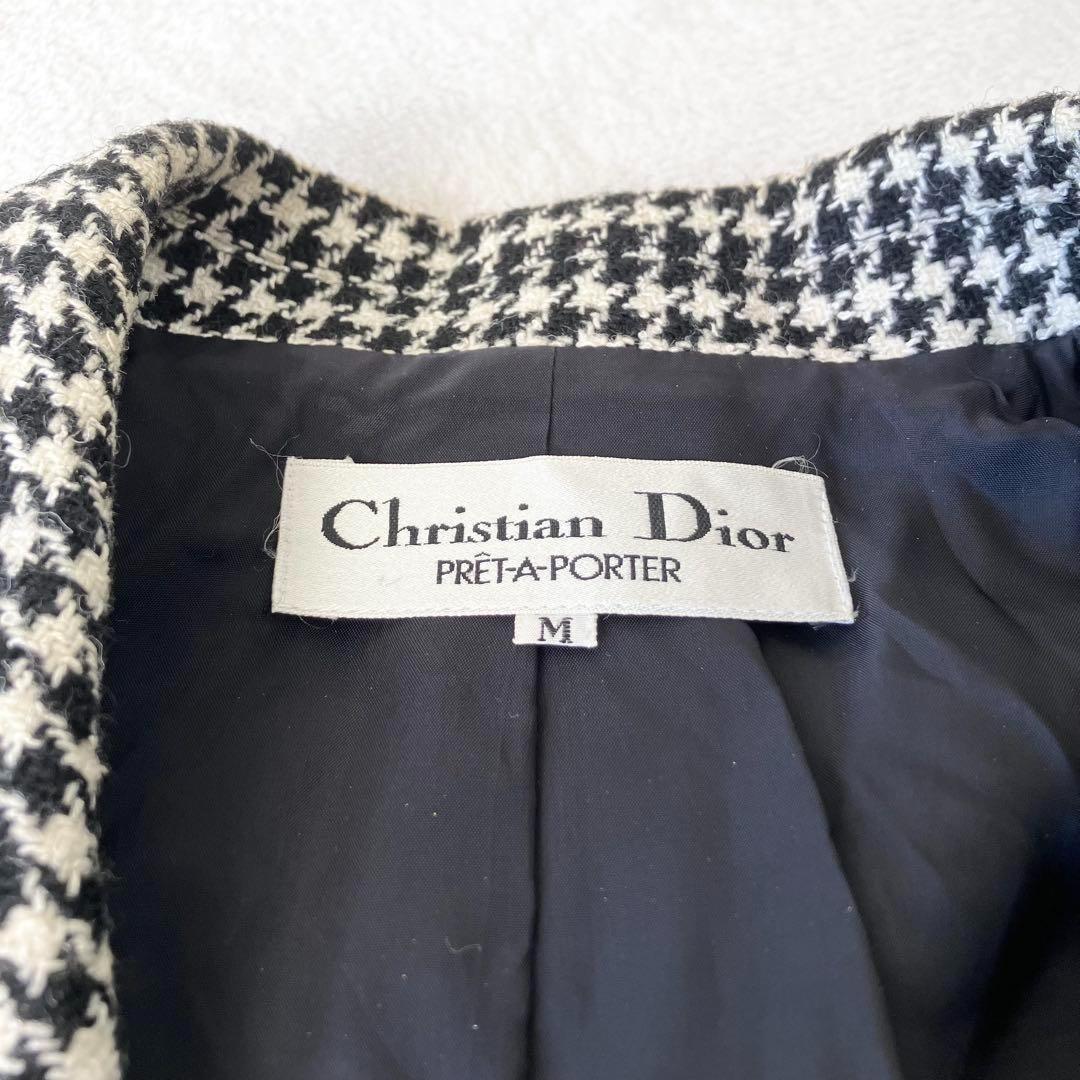 Christian Dior Tailored Jacket Asian fit M US size S White Black Authentic