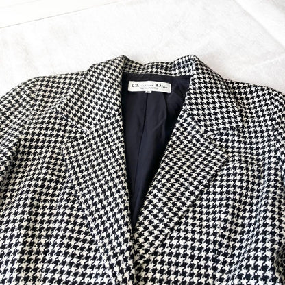 Christian Dior Tailored Jacket Asian fit M US size S White Black Authentic
