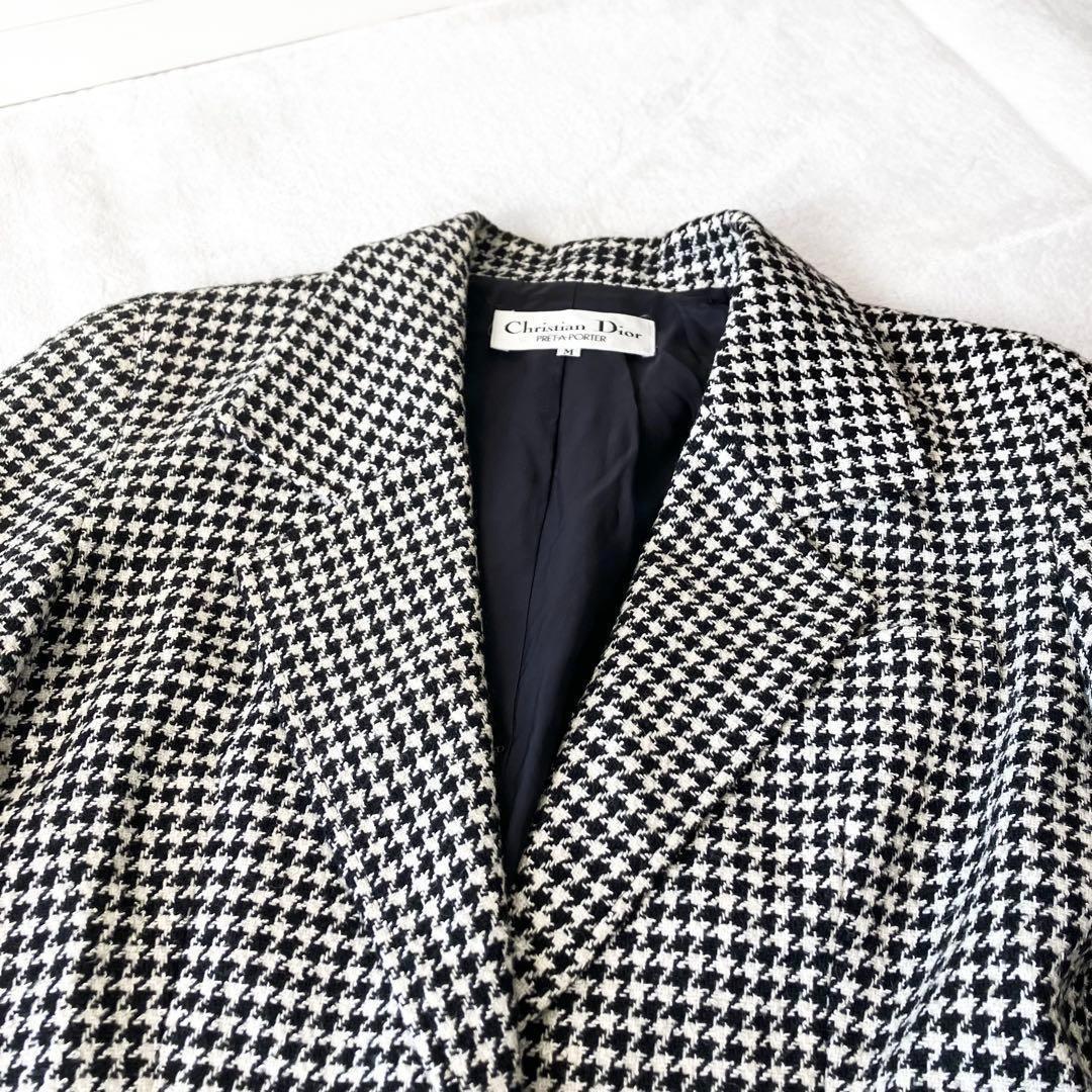 Christian Dior Tailored Jacket Asian fit M US size S White Black Authentic