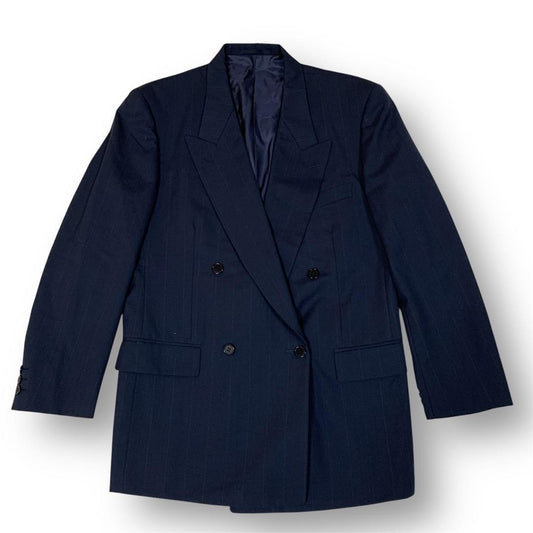 Saint Laurent Tailored Jacket Asian fit L US size M Navy Authentic