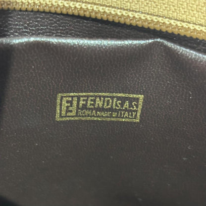 FENDI Clutch Bag Second Bag FF Zucca Brown Authentic