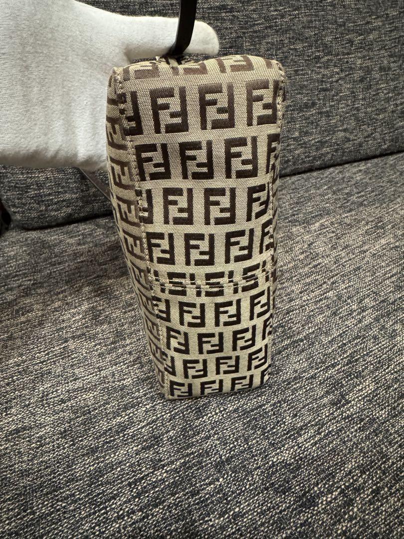 FENDI Hand Shoulder Bag Tote Purse FF Zucca Authentic