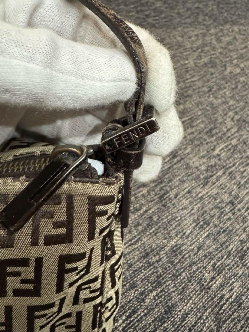 FENDI Hand Shoulder Bag Tote Purse FF Zucca Authentic