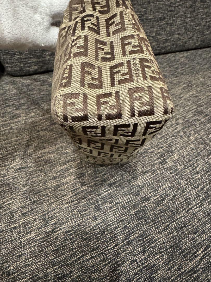 FENDI Hand Shoulder Bag Tote Purse FF Zucca Authentic