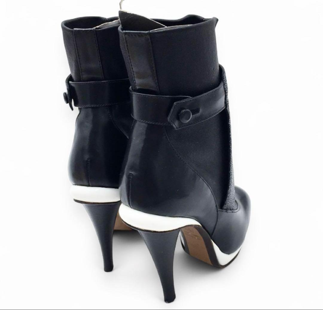 FENDI Short Boots Shoes EU 35.5 US 5.5 Leather Authentic