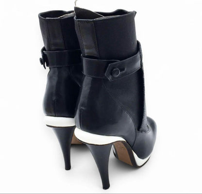 FENDI Short Boots Shoes EU 35.5 US 5.5 Leather Authentic