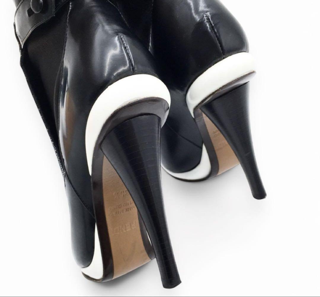 FENDI Short Boots Shoes EU 35.5 US 5.5 Leather Authentic