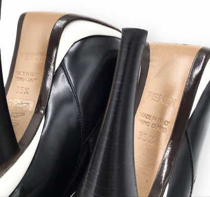 FENDI Short Boots Shoes EU 35.5 US 5.5 Leather Authentic