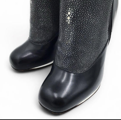 FENDI Short Boots Shoes EU 35.5 US 5.5 Leather Authentic