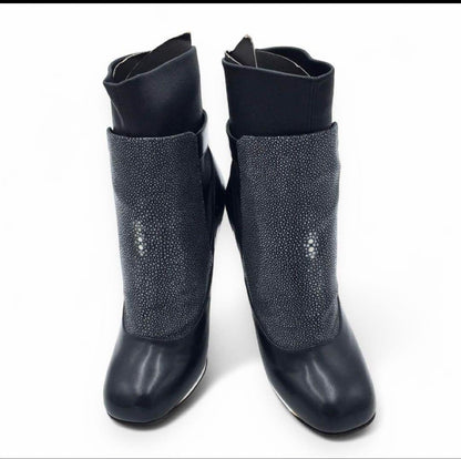 FENDI Short Boots Shoes EU 35.5 US 5.5 Leather Authentic