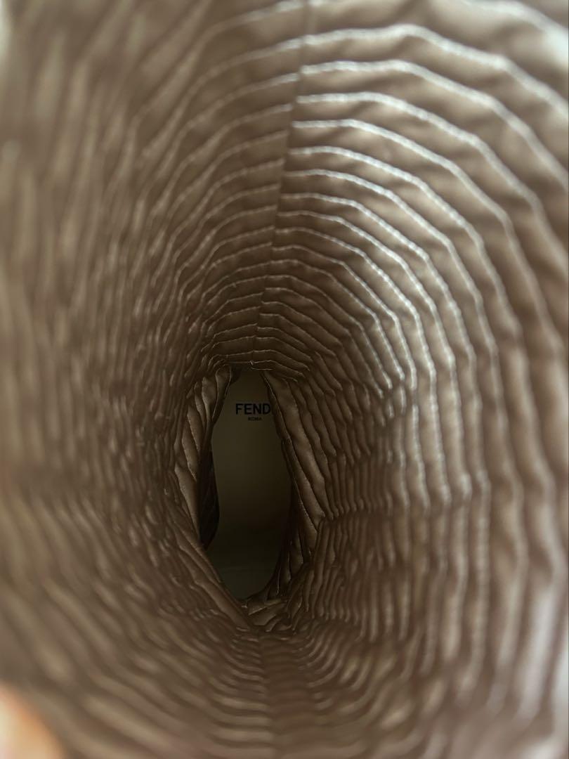 FENDI Long Boots Shoes EU 36 US 6 Champagne Gold Authentic