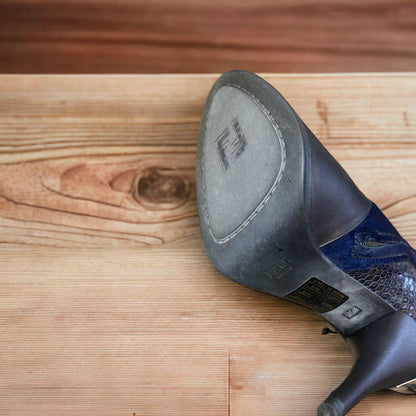 FENDI Short Boots Shoes EU 36.5 US 6.5 Leather Black Authentic