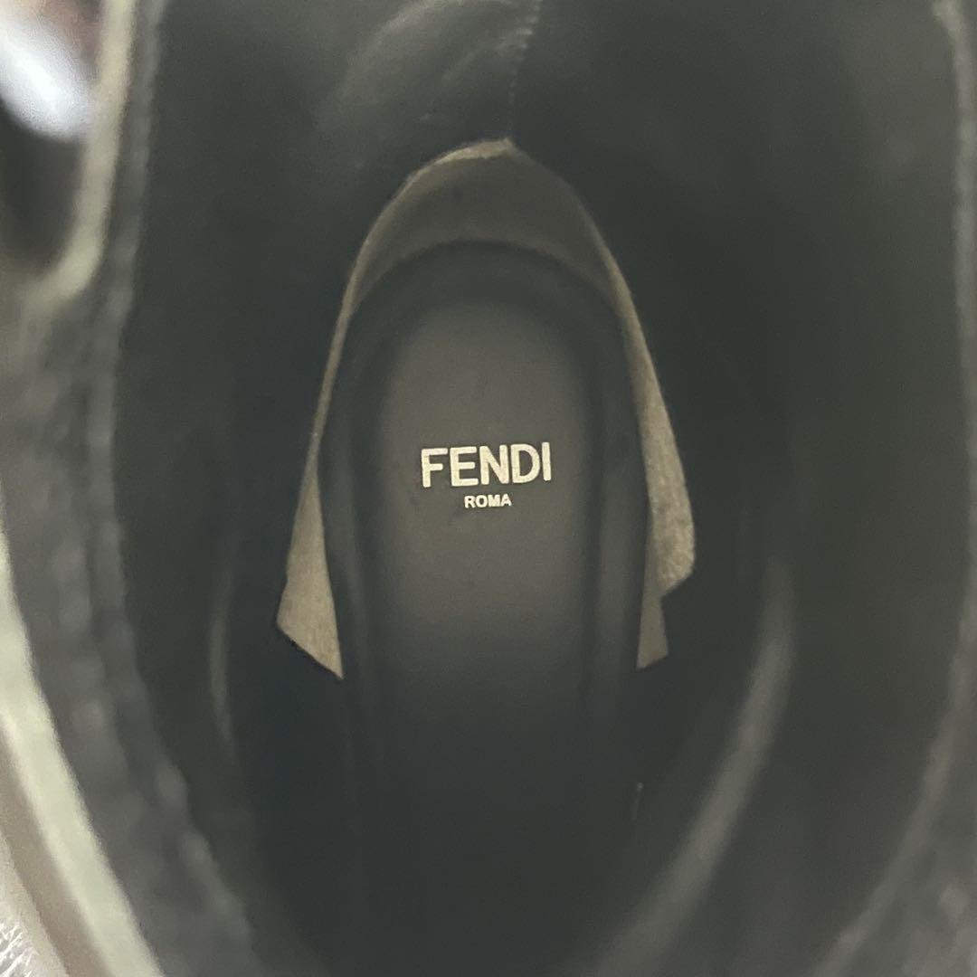 FENDI Long Boots Shoes EU 37 US 7 Leather Black Authentic