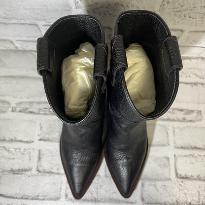 FENDI Long Boots Shoes EU 37 US 7 Leather Black Authentic