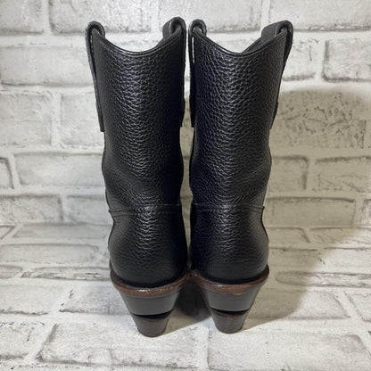 FENDI Long Boots Shoes EU 37 US 7 Leather Black Authentic