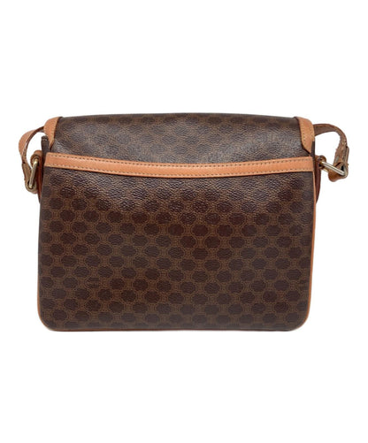 CELINE Shoulder Bag Purse Macadam Brown Authentic