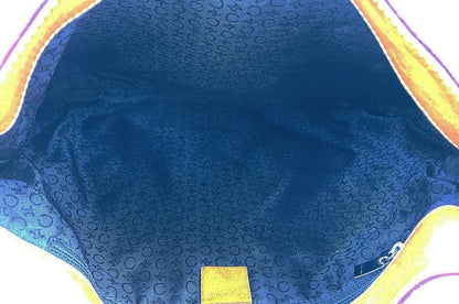 CELINE Shoulder Bag Purse C Macadam Leather Wine Red Authentic