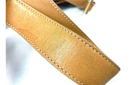 CELINE Shoulder Bag Purse C Macadam Leather Wine Red Authentic