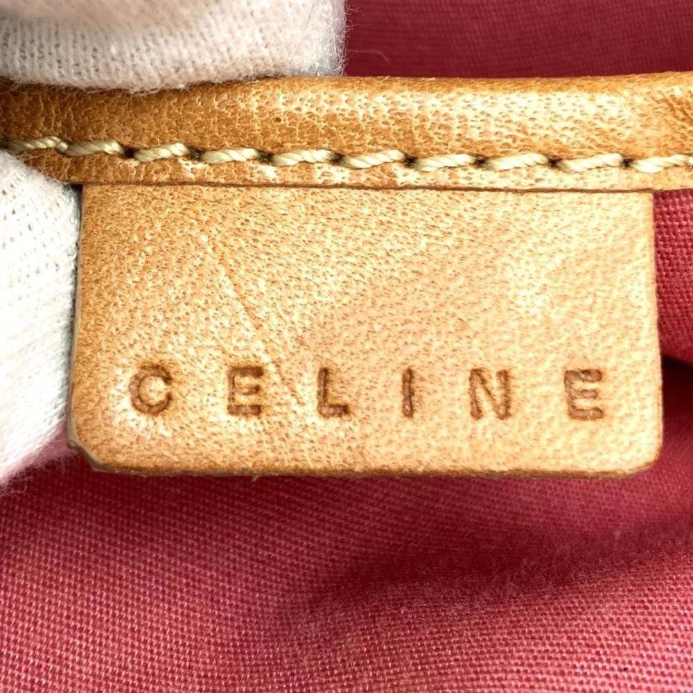 CELINE Hand Bag Tote Purse C Macadam Suede Leather Pink Authentic