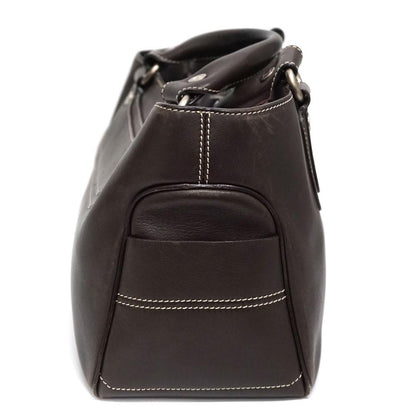 CELINE Hand Bag Tote Purse Boogie Leather Dark Brown Authentic