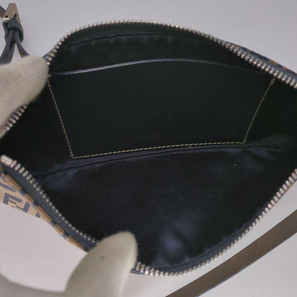 FENDI Accessory Pouch Hand Bag Tote Purse FF Zucchino Navy Authentic