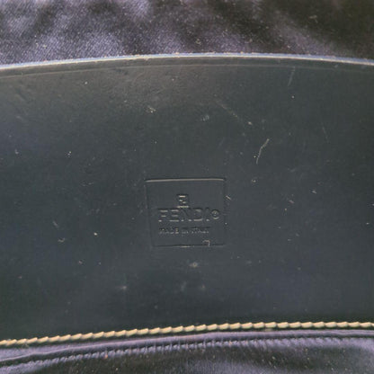 FENDI Accessory Pouch Hand Bag Tote Purse FF Zucchino Navy Authentic