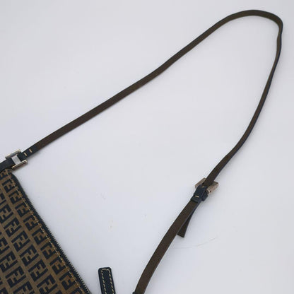 FENDI Accessory Pouch Hand Bag Tote Purse FF Zucchino Navy Authentic