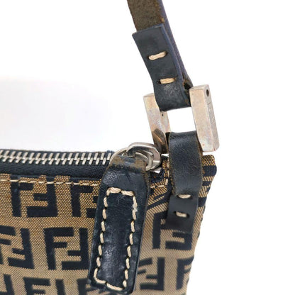 FENDI Accessory Pouch Hand Bag Tote Purse FF Zucchino Navy Authentic