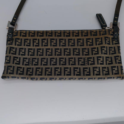 FENDI Accessory Pouch Hand Bag Tote Purse FF Zucchino Navy Authentic