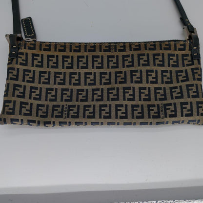 FENDI Accessory Pouch Hand Bag Tote Purse FF Zucchino Navy Authentic