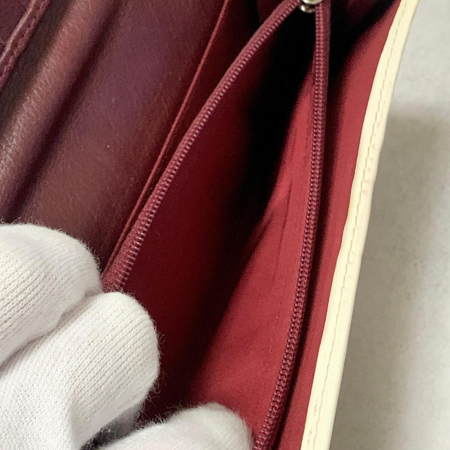 Christian Dior Wallet Trotter No.2 PVC Flap Long Purse Canvas Red Authentic