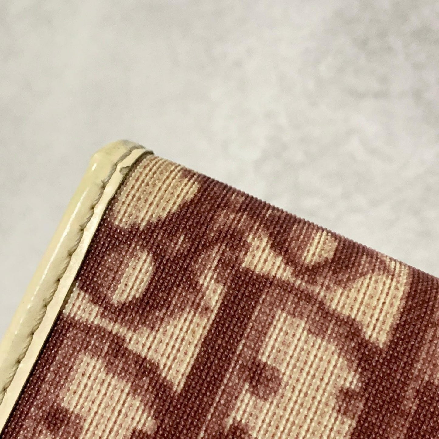 Christian Dior Wallet Trotter No.2 PVC Flap Long Purse Canvas Red Authentic