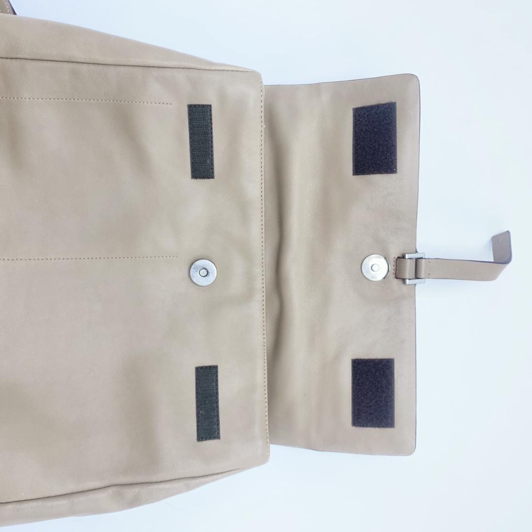 PRADA Hand Bag Tote Purse Nylon Leather Canvas Beige Authentic