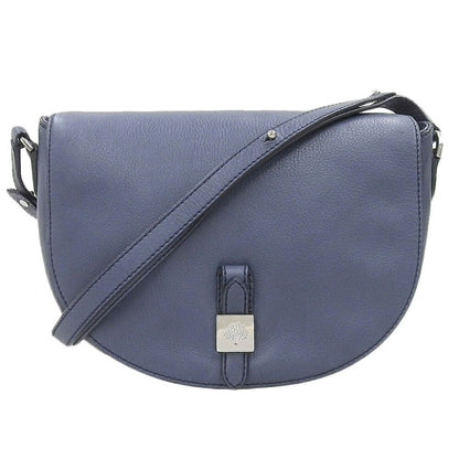 MULBERRY Shoulder Bag Purse Leather Blue Authentic