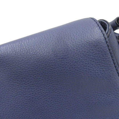 MULBERRY Shoulder Bag Purse Leather Blue Authentic