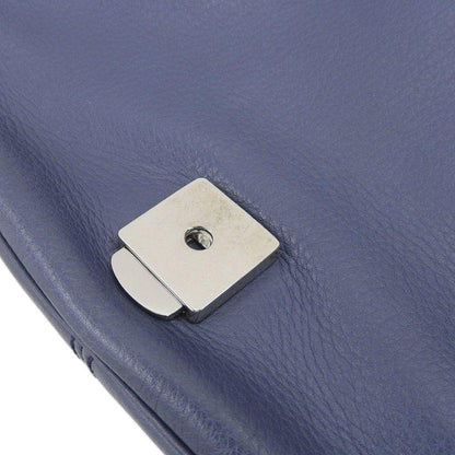 MULBERRY Shoulder Bag Purse Leather Blue Authentic
