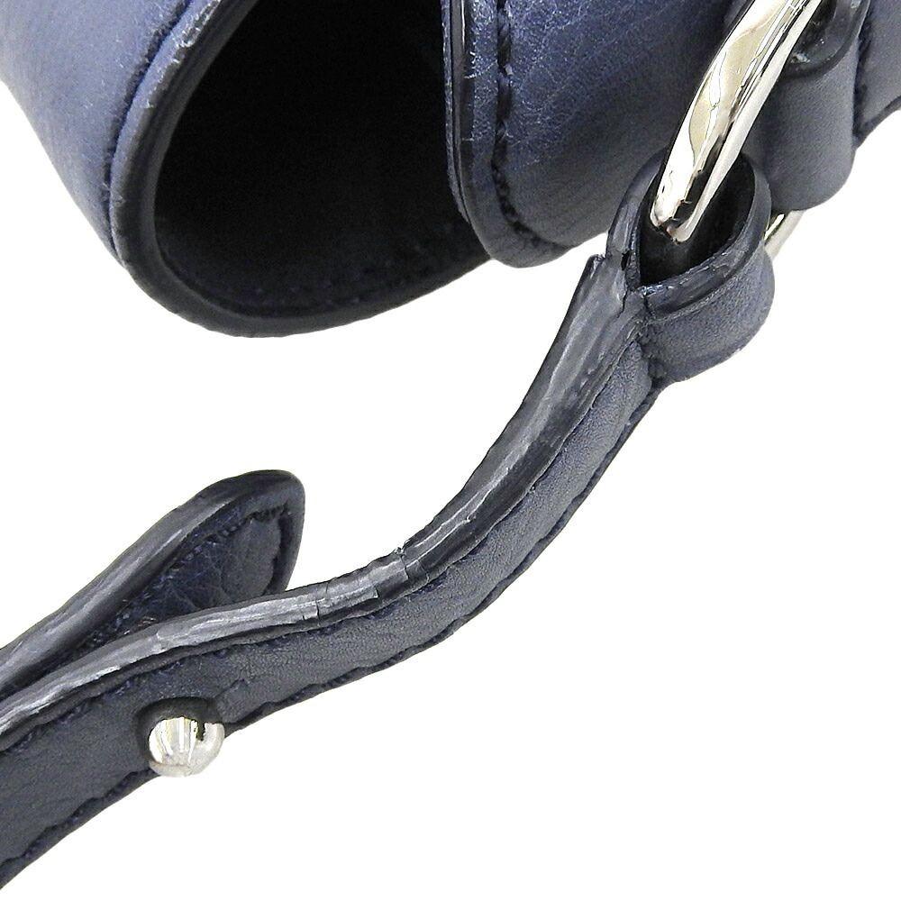 MULBERRY Shoulder Bag Purse Leather Blue Authentic