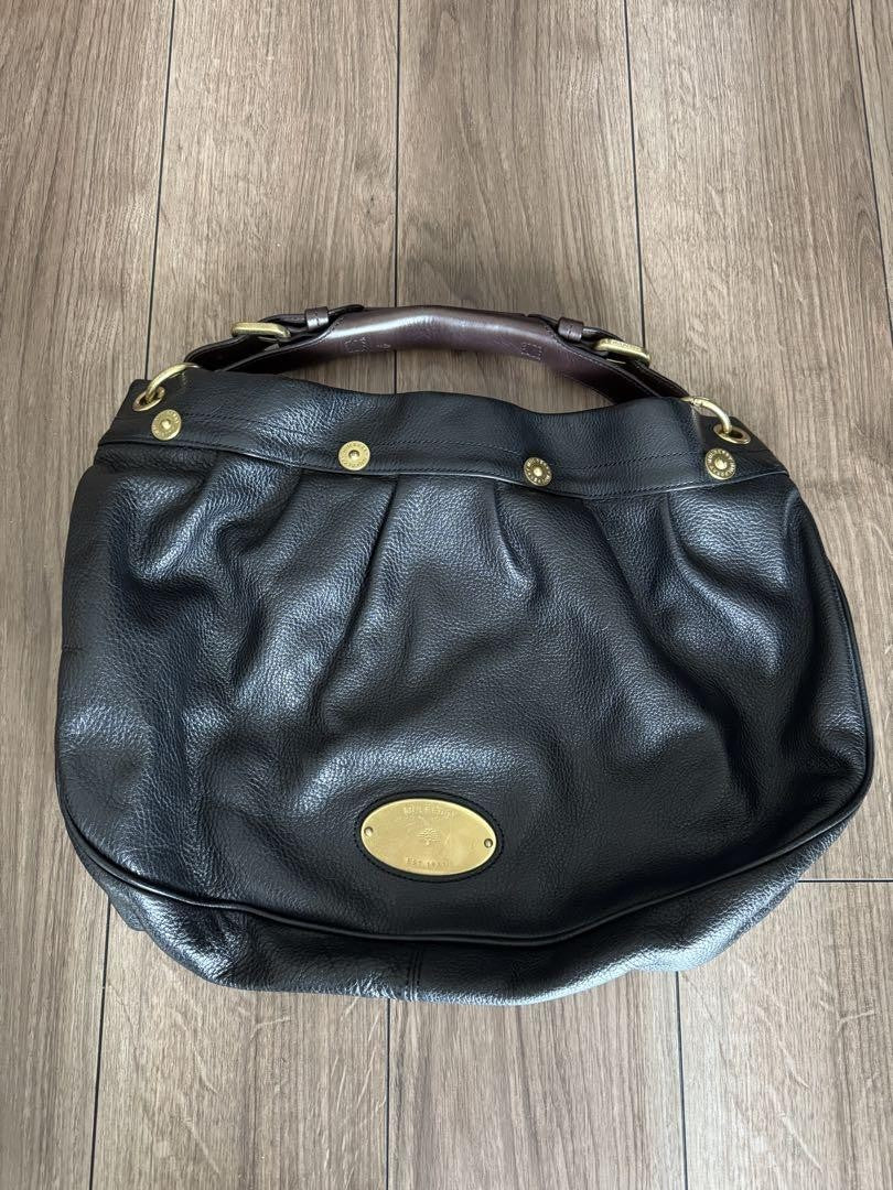 MULBERRY Hand Shoulder Bag Tote Purse Leather Black Authentic