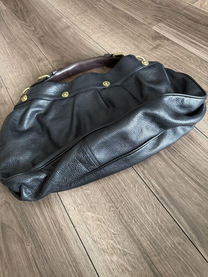 MULBERRY Hand Shoulder Bag Tote Purse Leather Black Authentic