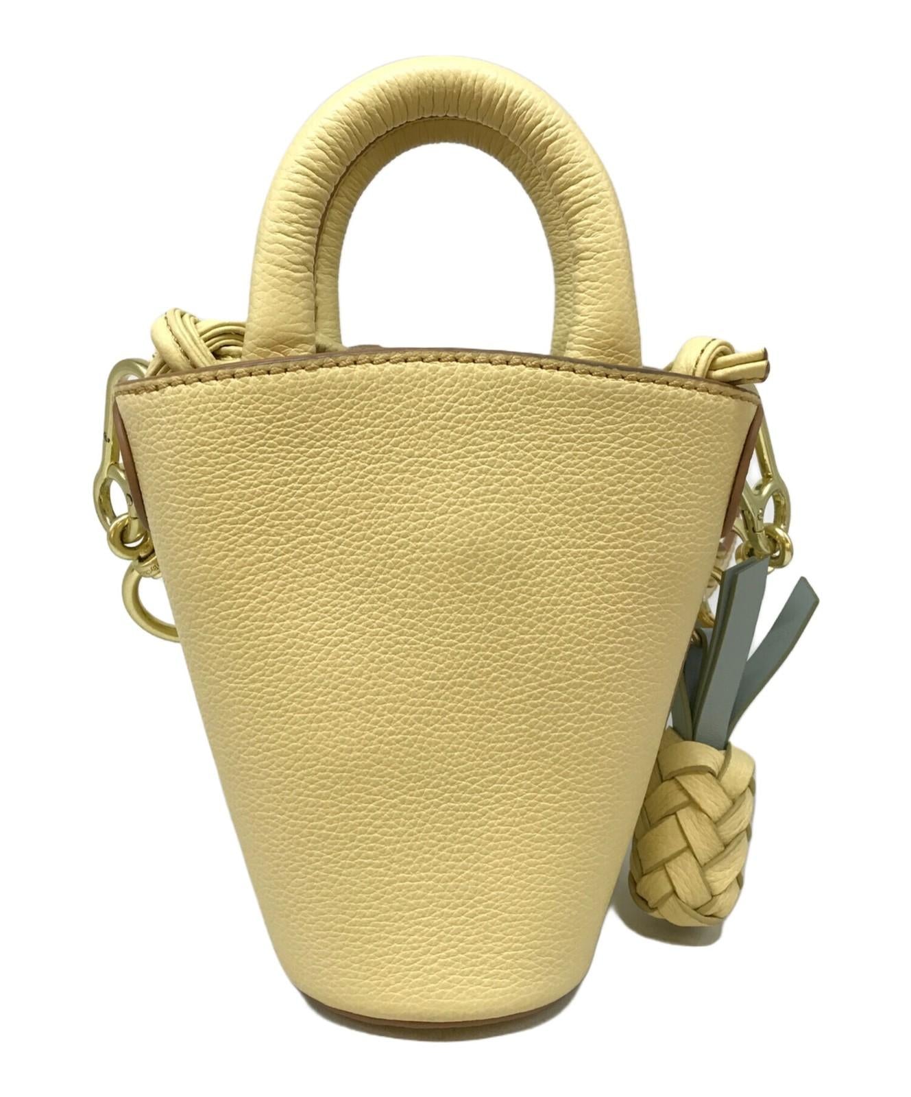 Chloe Hand Bag Tote Purse cecilya Leather Yellow Authentic