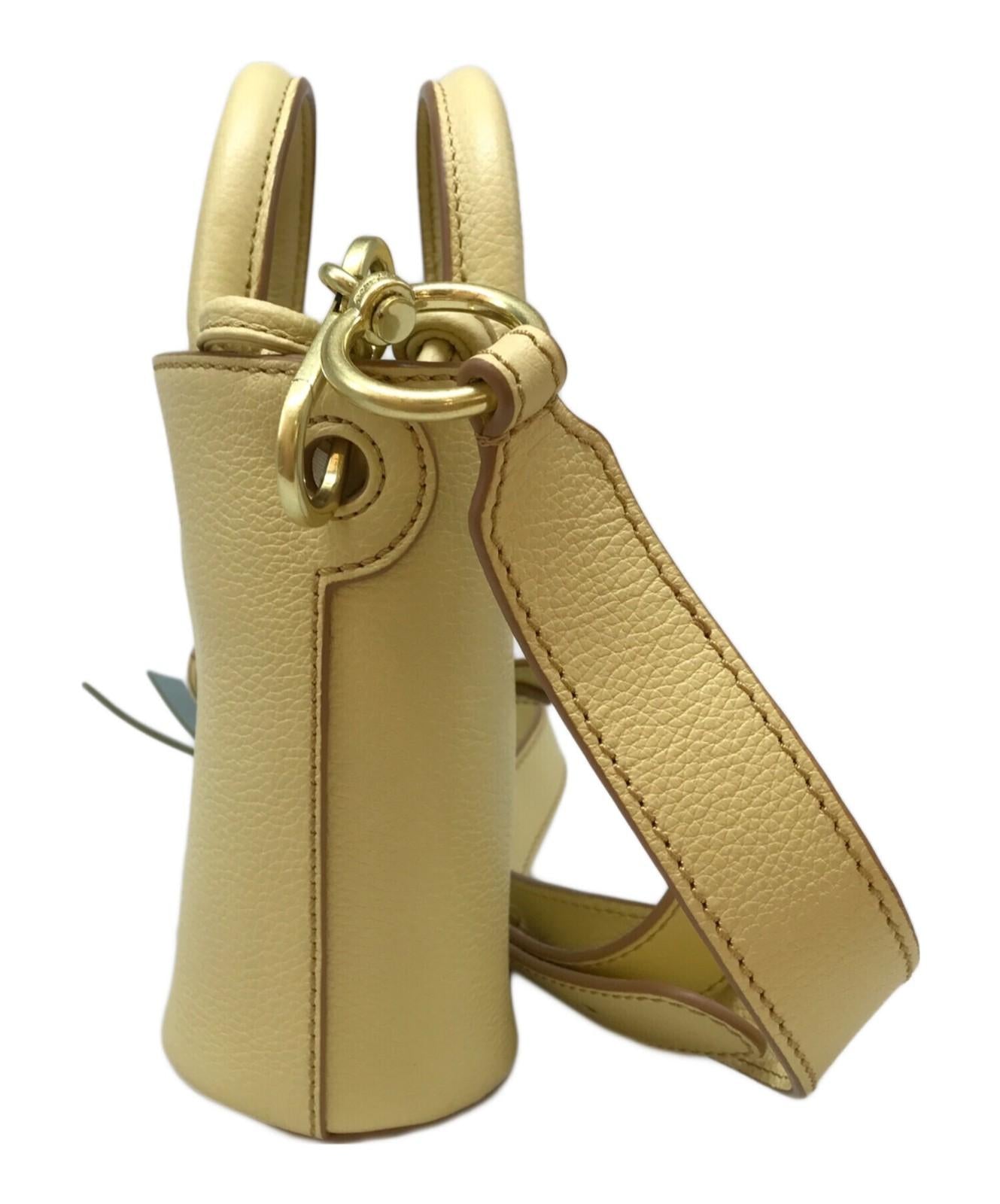 Chloe Hand Bag Tote Purse cecilya Leather Yellow Authentic