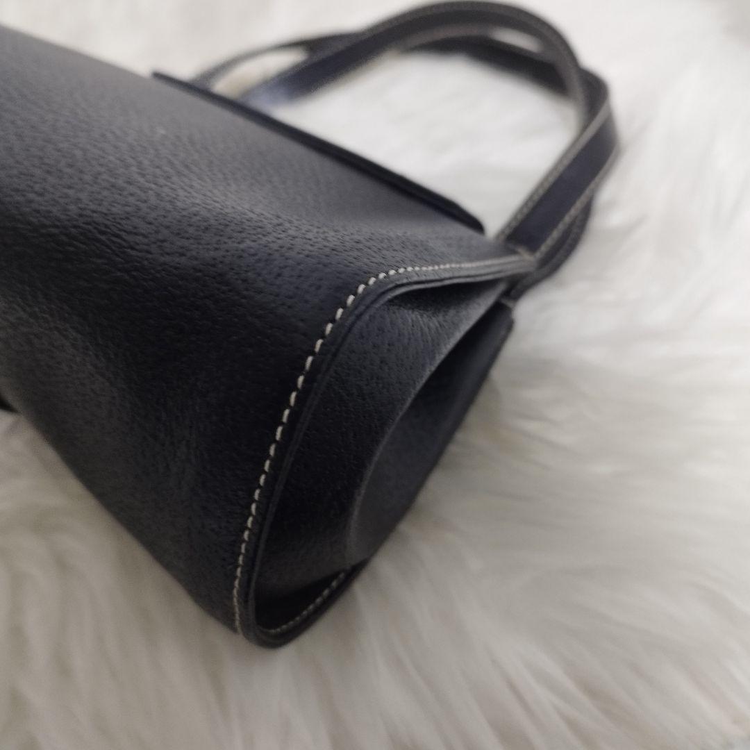 Valentino les sacs Hand Bag Tote Purse Leather Black Authentic