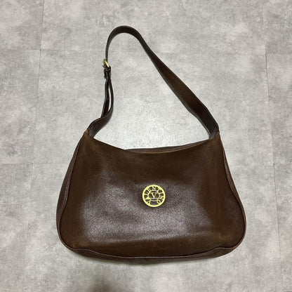 Valentino Garavani Shoulder Bag Purse Leather Brown Authentic